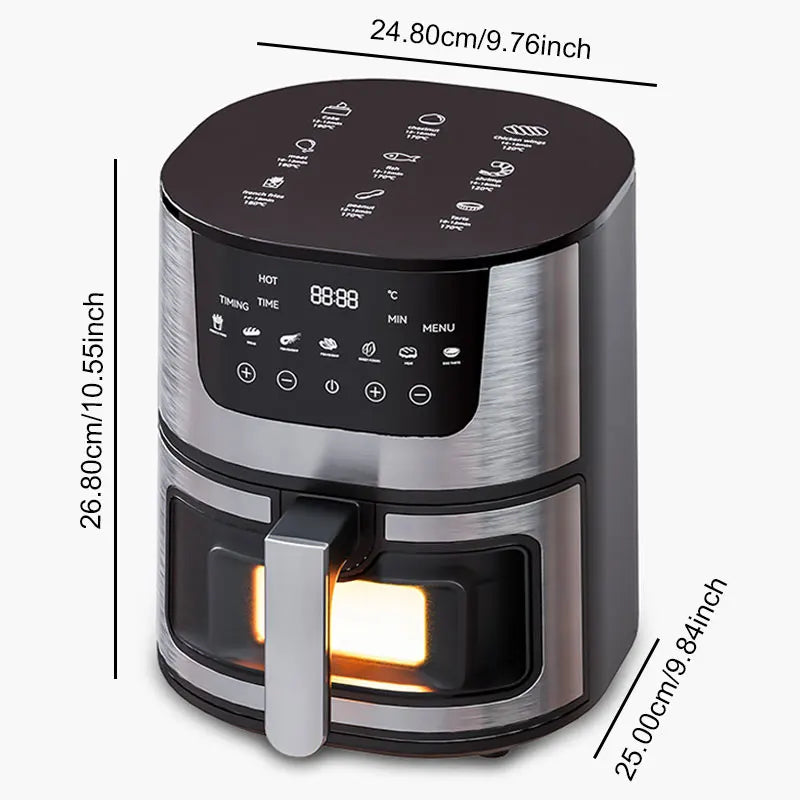 Crispelia™ AirFryer 5L – Oil-Free Hot Air Fryer
